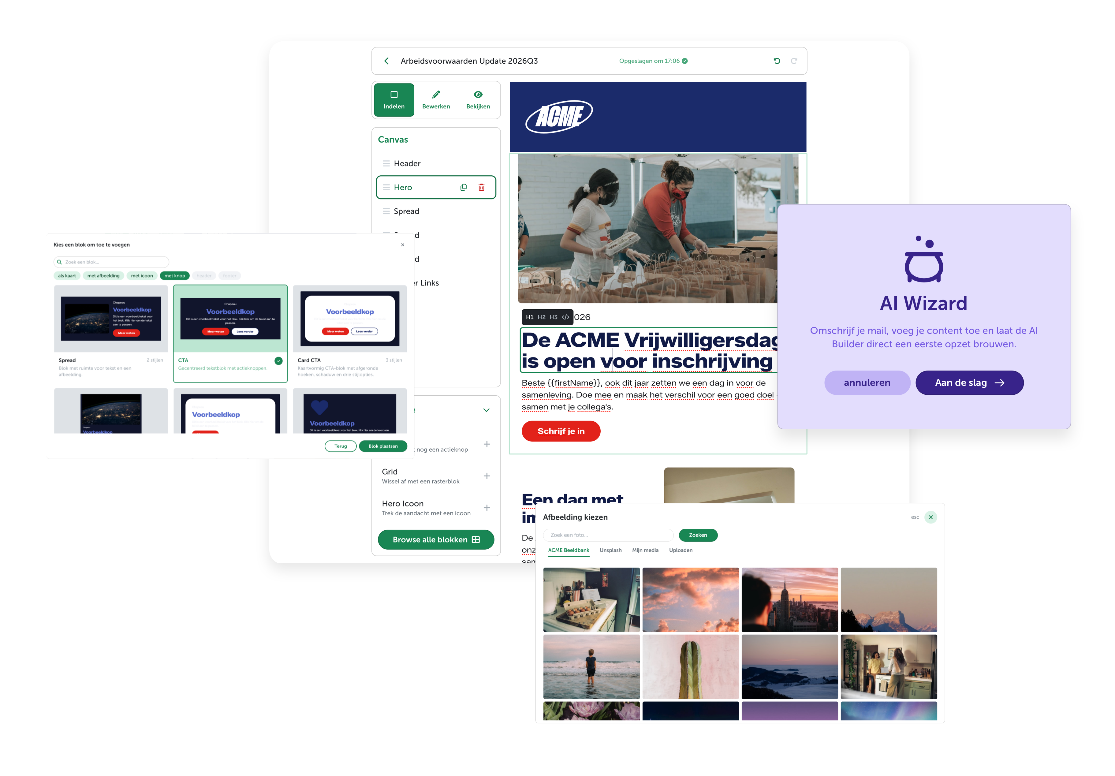 De Engage editor in actie